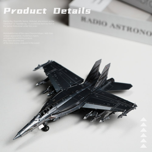 F18大黄蜂战斗机铁合金军事金属拼装模型飞机手工diy空军拼图积木 - 图2