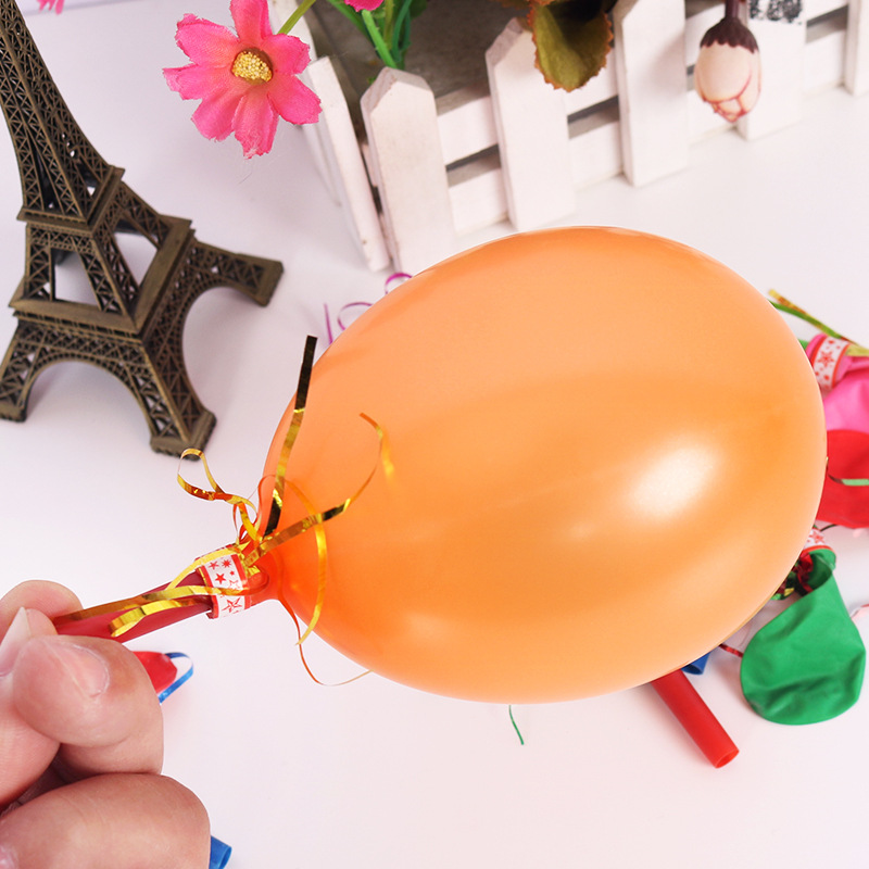 气球儿童口哨吹龙玩具吹响吹哨带宝宝哨子无毒卡通小汽球吹气锻炼 - 图0