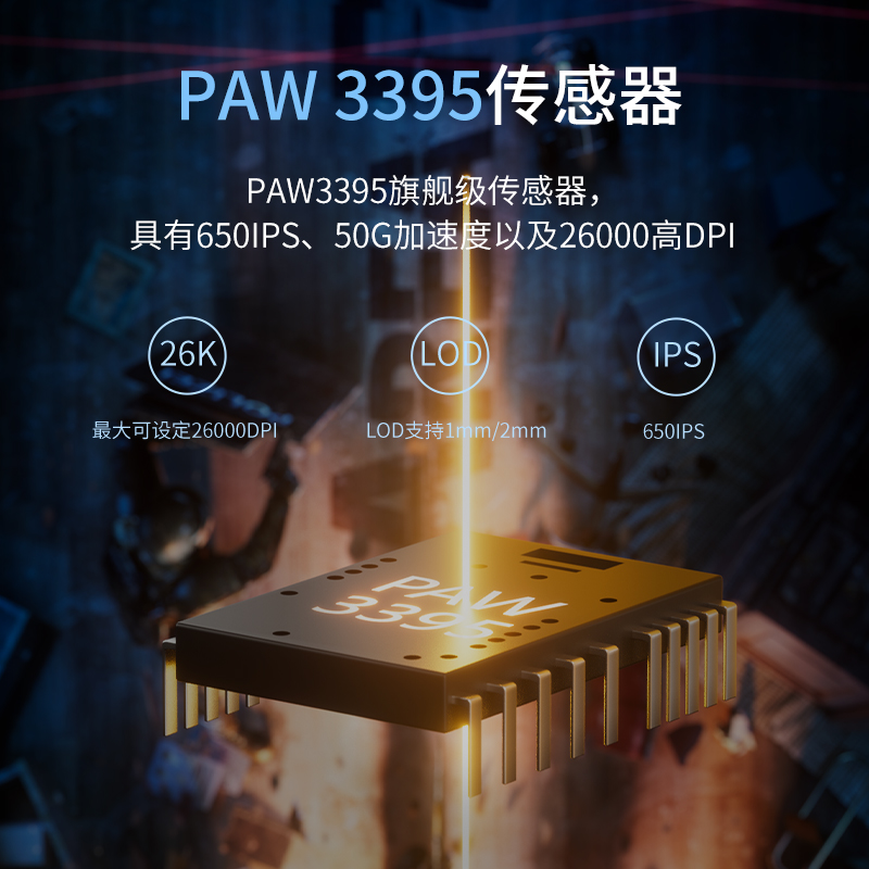 黑爵AJ139pro 4k版无线鼠标2.4g有线双模电竞700mAh轻量化PAW3395 - 图0