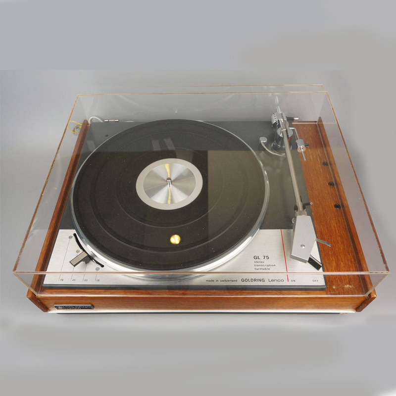 黑胶唱机一体式透明防尘罩发烧LP唱机罩保护罩可定制亚克力展示盒 - 图1