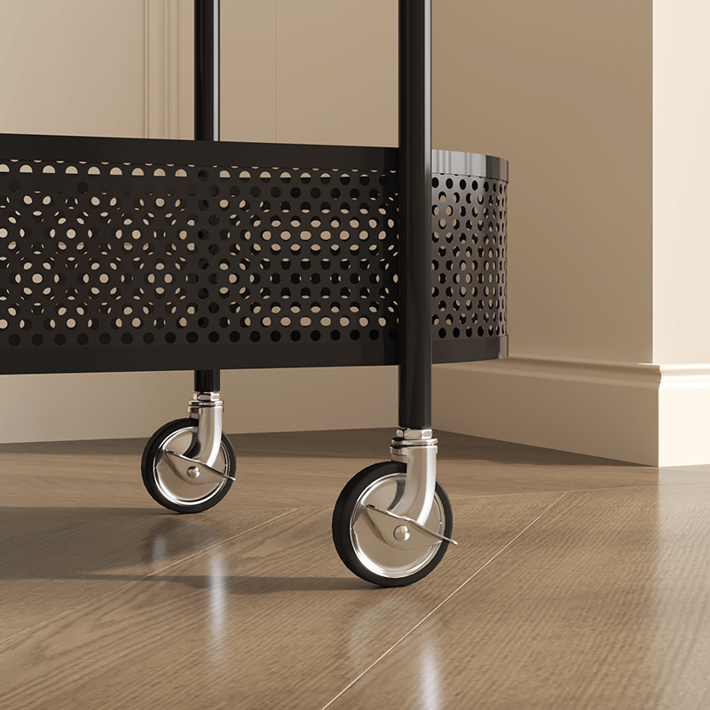 宝格丽风中古移动茶几微晶石面轻奢边几客厅沙发床头推车沙发伴侣 - 图3