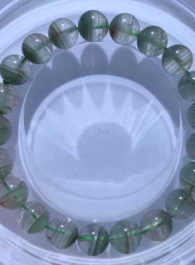 天然冰透翠幽灵水晶手链情侣礼物