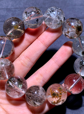 天然雪霜发晶顺发手链水晶饰品女