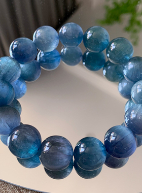 天然紫蓝锂辉石手链冰透礼物情侣