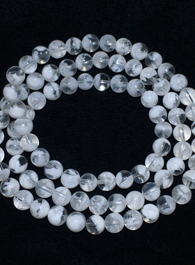 天然雪花幽灵三圈手链礼物送女生