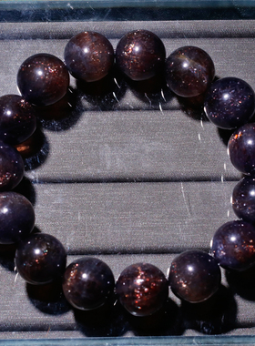 天然星空血滴堇青石手链礼物男女