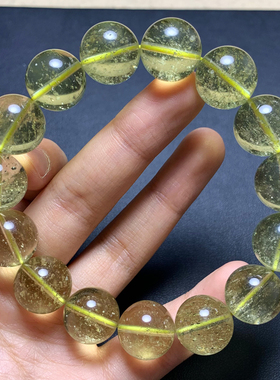 天然冰透黄金陨石手链利比亚气泡