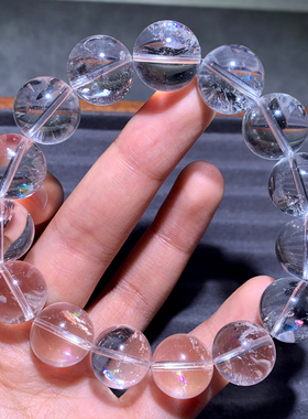 天然冰透白阿塞单圈手串礼物男女