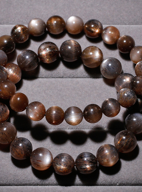 天然骨干长石手链金日光石长石女