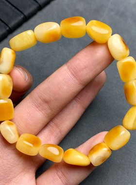 天然蜜蜡随形手链琥珀波罗海原石