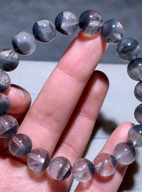 天然银灰兔毛手链饰品送礼物情侣