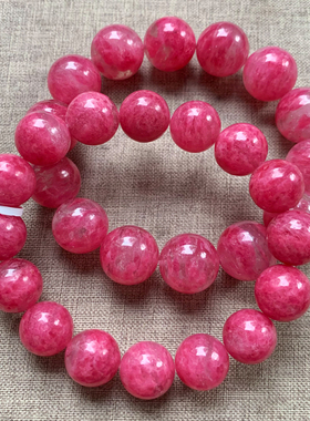 天然蔷薇辉石单圈手链水晶饰品女