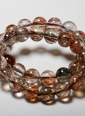 天然顺发云母黑金超单圈手链礼物