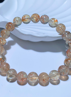 天然冰种共生阿鲁沙长石手串礼物