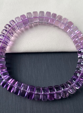 天然玻利维亚紫水晶盘珠随形手串