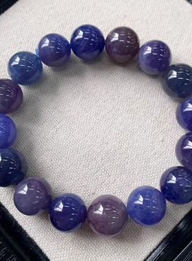 天然海洋之心坦桑石手链送女礼物