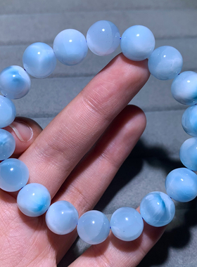 天然玉化海纹石拉利玛针钠钙石女
