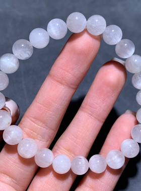 天然顺发白兔毛单圈手链水晶饰品