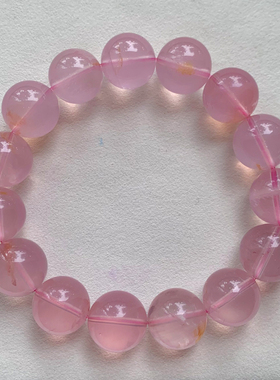 天然共生矿粉晶手链包裹果冻粉晶