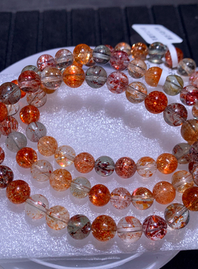 天然阿鲁沙长石小颗粒手链绿柱石