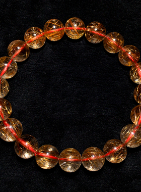 天然冰透顺发铜发晶手链礼物情侣