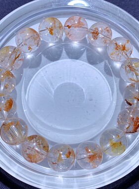 天然锦鲤铜矿共生彩铜矿手链男女