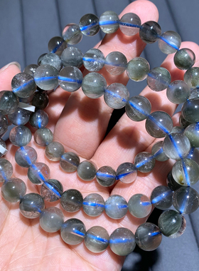 天然细密柔顺灰兔毛单圈手链饰品