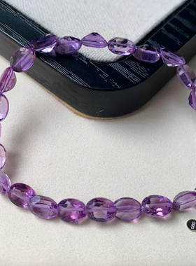 天然冰透紫水晶随形手链单圈幽灵