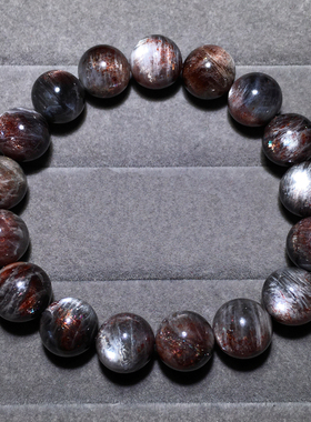 天然星辉骨干单圈手链金沙水晶女