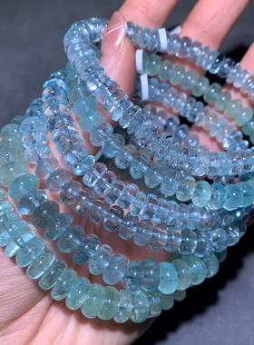 天然冰种托帕石算盘珠手链情侣女