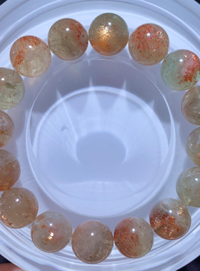 天然冰种共生阿鲁沙长石手串