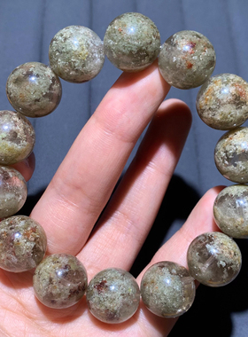 巴西天然抹茶幽灵水晶单圈手链女