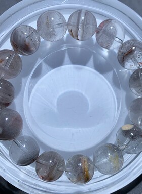 天然灰幽灵异象水晶手链女生饰品