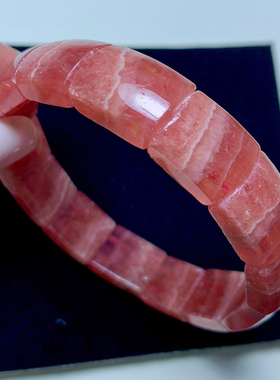 天然阿根廷红纹石手牌单圈水晶女