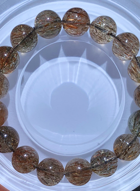 天然黑金超手链云母超七手串共生