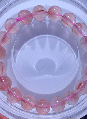 天然拉丝粉兔毛手链饰品送礼物女