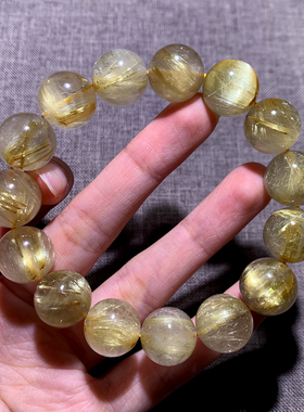 天然冰透维纳斯发晶手链巴西情侣
