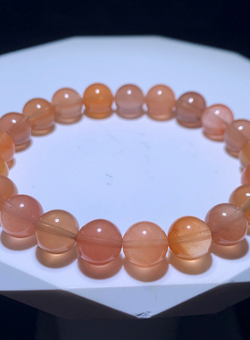 天然透润橘黄兔毛手链送礼物闺蜜