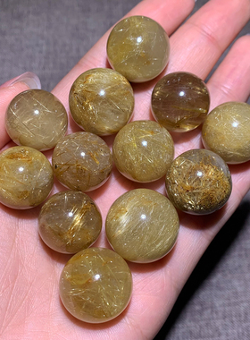 天然巴西金发晶球吊坠送礼物男女