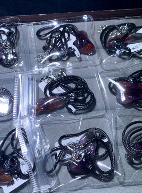 天然极光水晶吊坠配饰聚宝盆随形