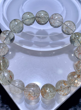 天然冰透阿鲁沙长石手串礼物男女