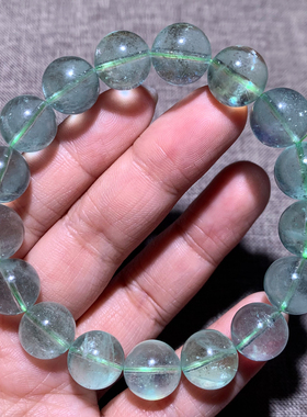 天然云母绿柱石单圈手链海蓝宝女