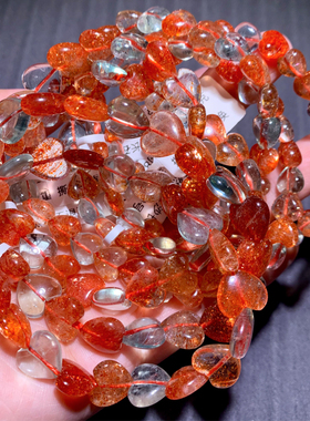 天然爆闪阿鲁沙爱心手链送女礼物