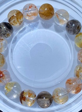 天然骸骨胶花闪灵单圈手链送饰品