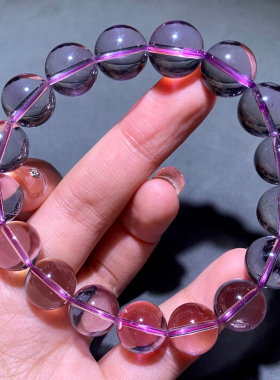 天然梦幻紫水晶单圈手链饰品男女