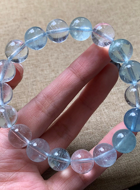 天然冰润绿柱石单圈手链饰品礼物