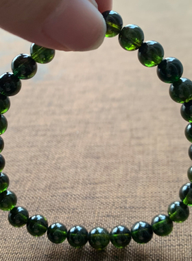 天然黑糖绿碧玺手链饰品礼物情侣