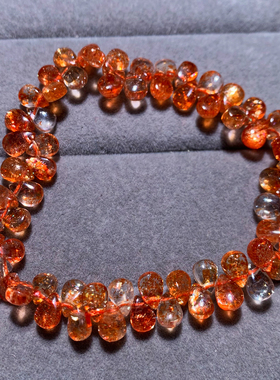 天然水滴金太阳手链饰品礼物情侣