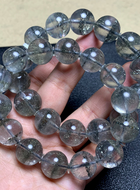 天然银针方解石矿物晶体手链半盆