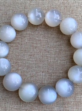 天然白月光石单圈手链饰品礼物女